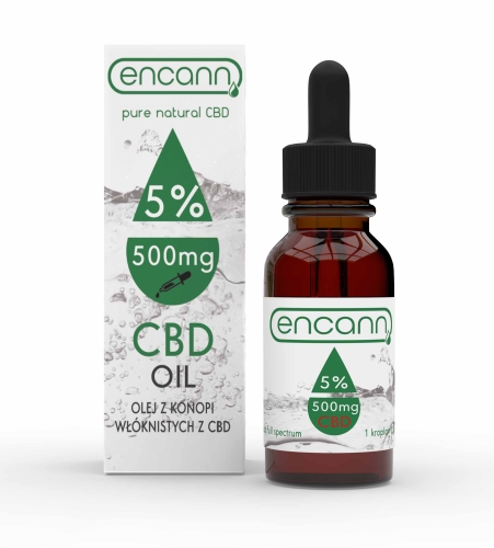 Olejek CBD 5% - 500mg 10ml Encann 